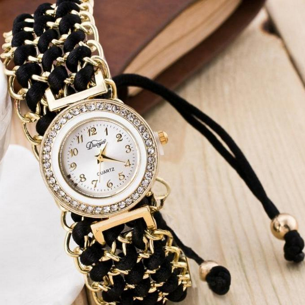 Luxury Stylish Girls Analog Handmade Braided Bracelet Watch