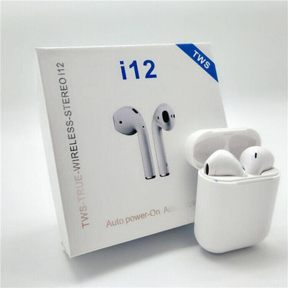 i12 TWS Black – Wireless Freedom, Sleek Style.
