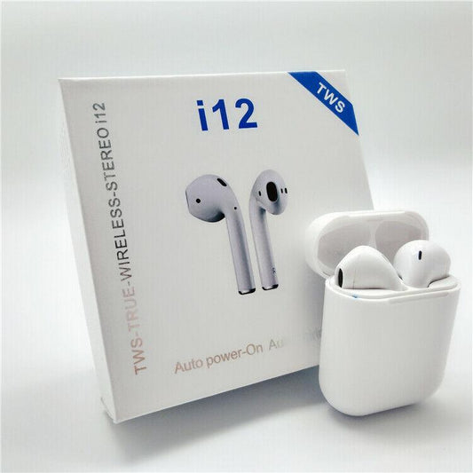 i12 TWS Black – Wireless Freedom, Sleek Style.