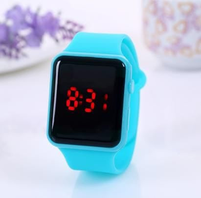 Black Digital Square Wrist Watch LED Display For Girls/Women/kids - Girls Watches