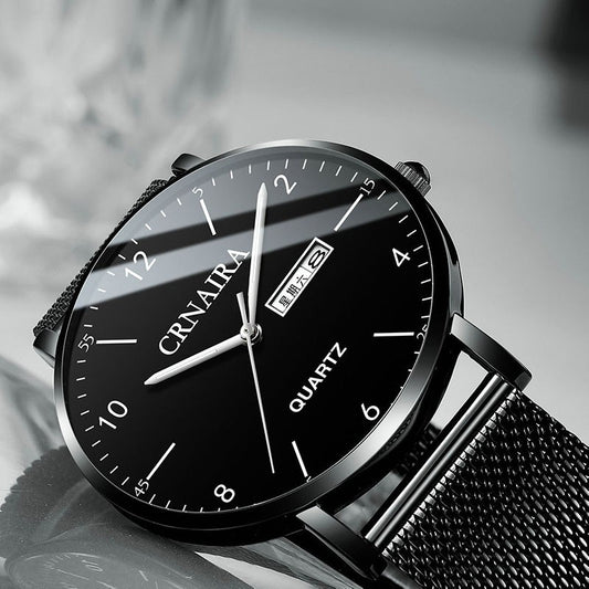 Crnaira Men Buine Watch Waterproof tainle teel Calendar Luminou Watch