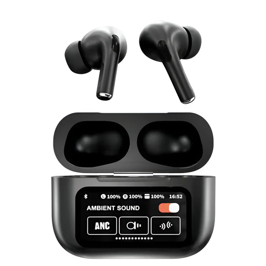 A9 Pro High Quality Sound, ENC Noise Reduction Wireless AirPods With Smart Touch Screen Control